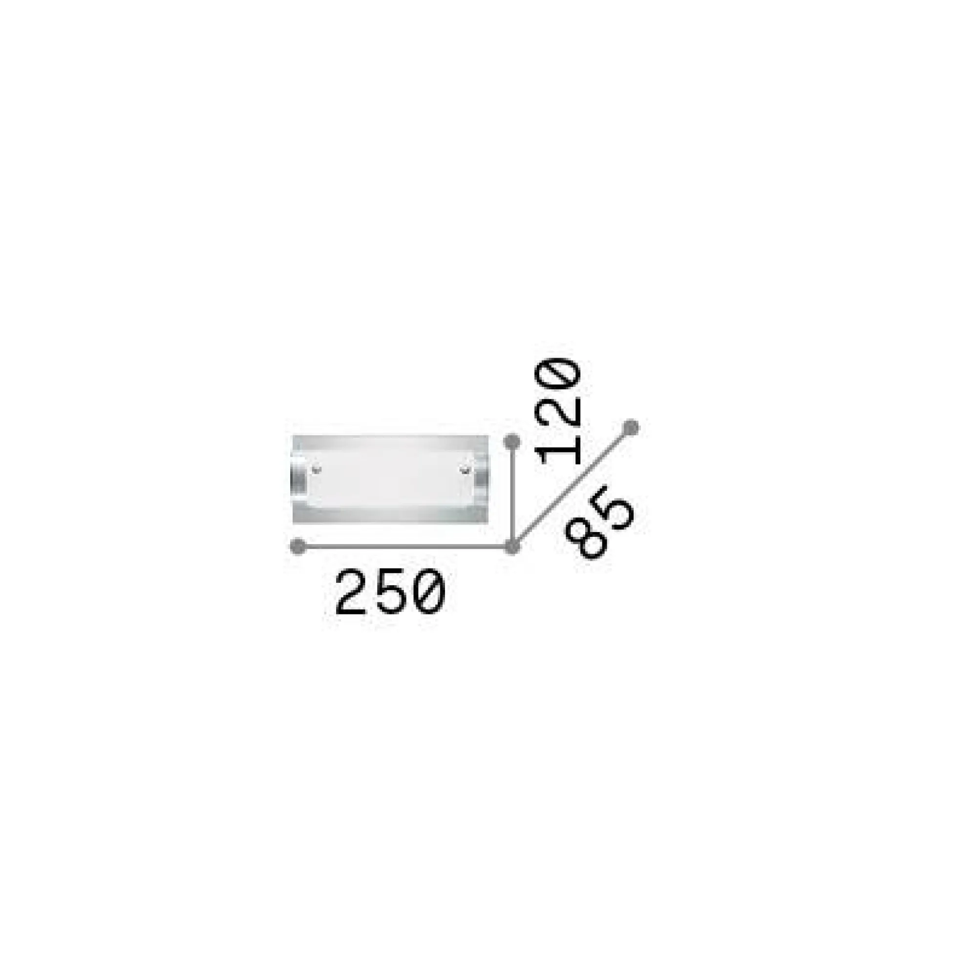 Ideal-Lux - Lampada da parete TUDOR AP1, 25 x 12 x h9 cm,<Dmora Store