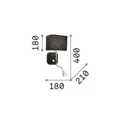 Ideal-Lux - Lampada da parete HOLIDAY AP2 , 18 x 40 x h21 cm,<Dmora Best Sale