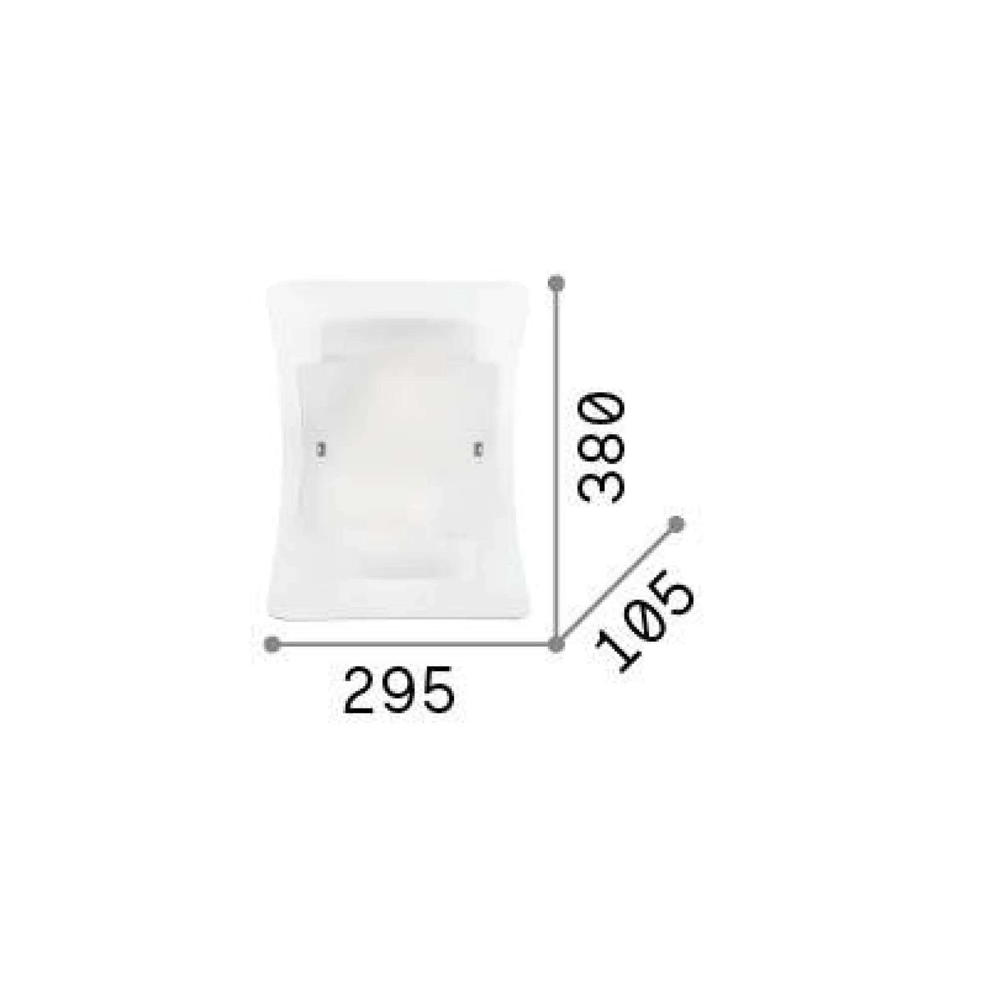 Ideal-Lux - Lampada da parete TRIPLO AP2, 30 x 38 x h11 cm,<Dmora Clearance