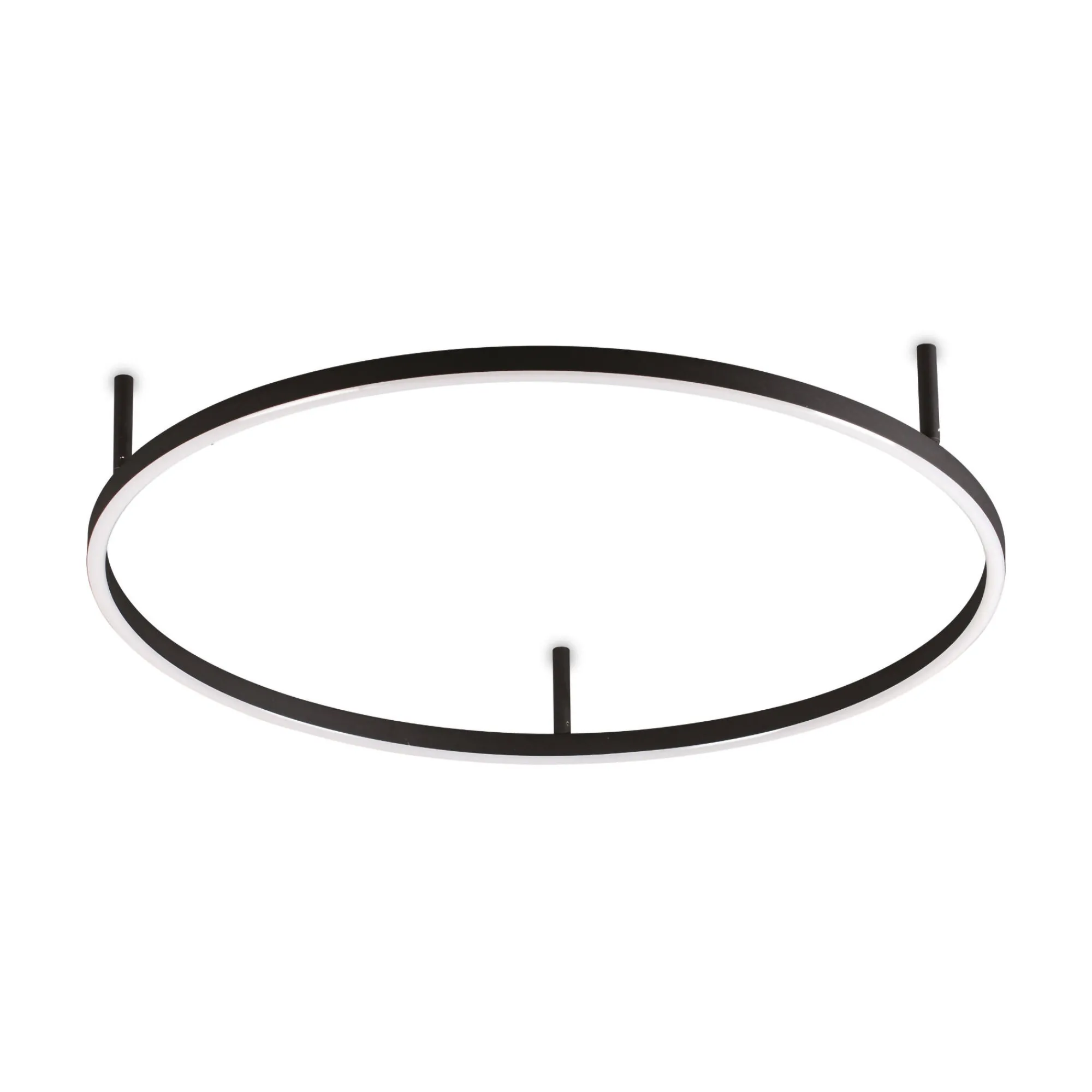 Ideal-Lux - Lampada da soffitto ORACLE SLIM PL D070 ROUND 3000K ON-OFF BK, 70 x 70 x h7 cm,<Dmora Best Sale