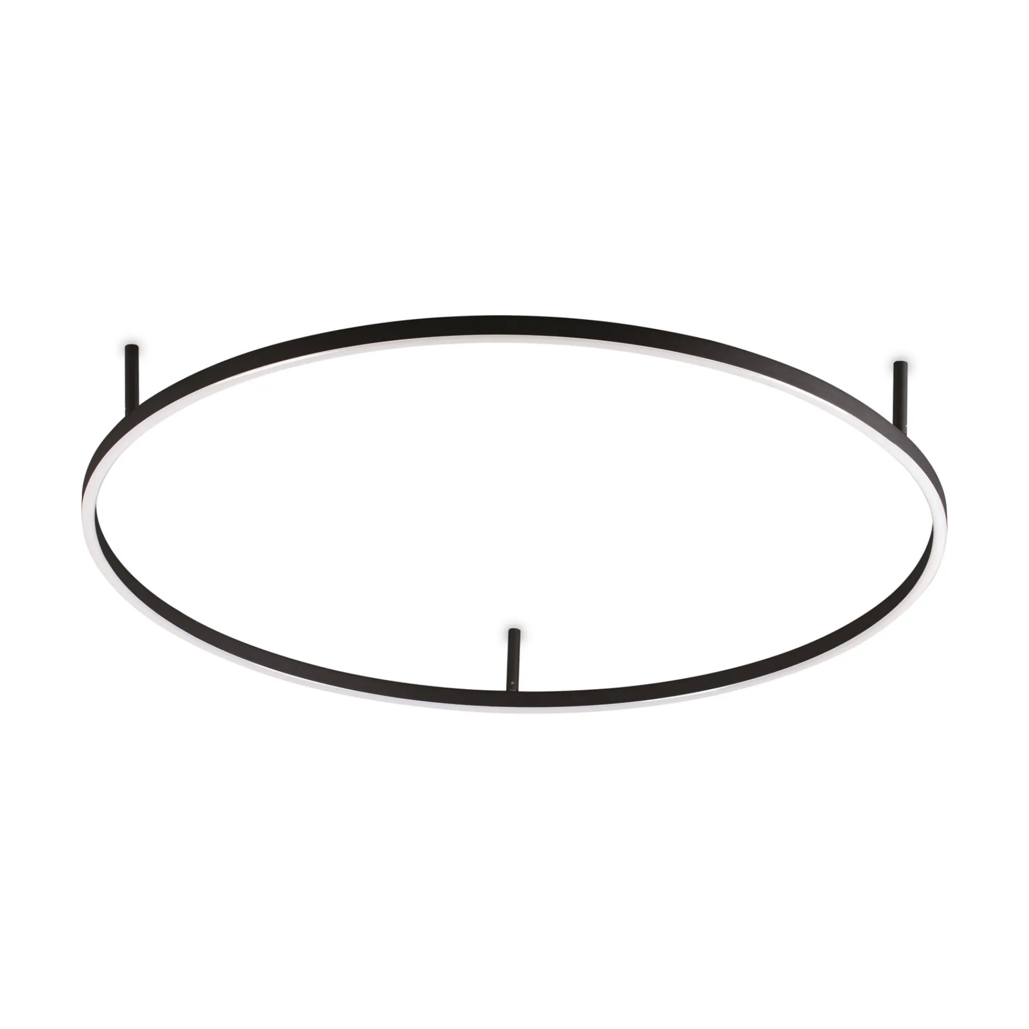 Ideal-Lux - Lampada da soffitto ORACLE SLIM PL D090 ROUND 3000K ON-OFF BK, 90 x 90 x h7 cm,<Dmora Clearance