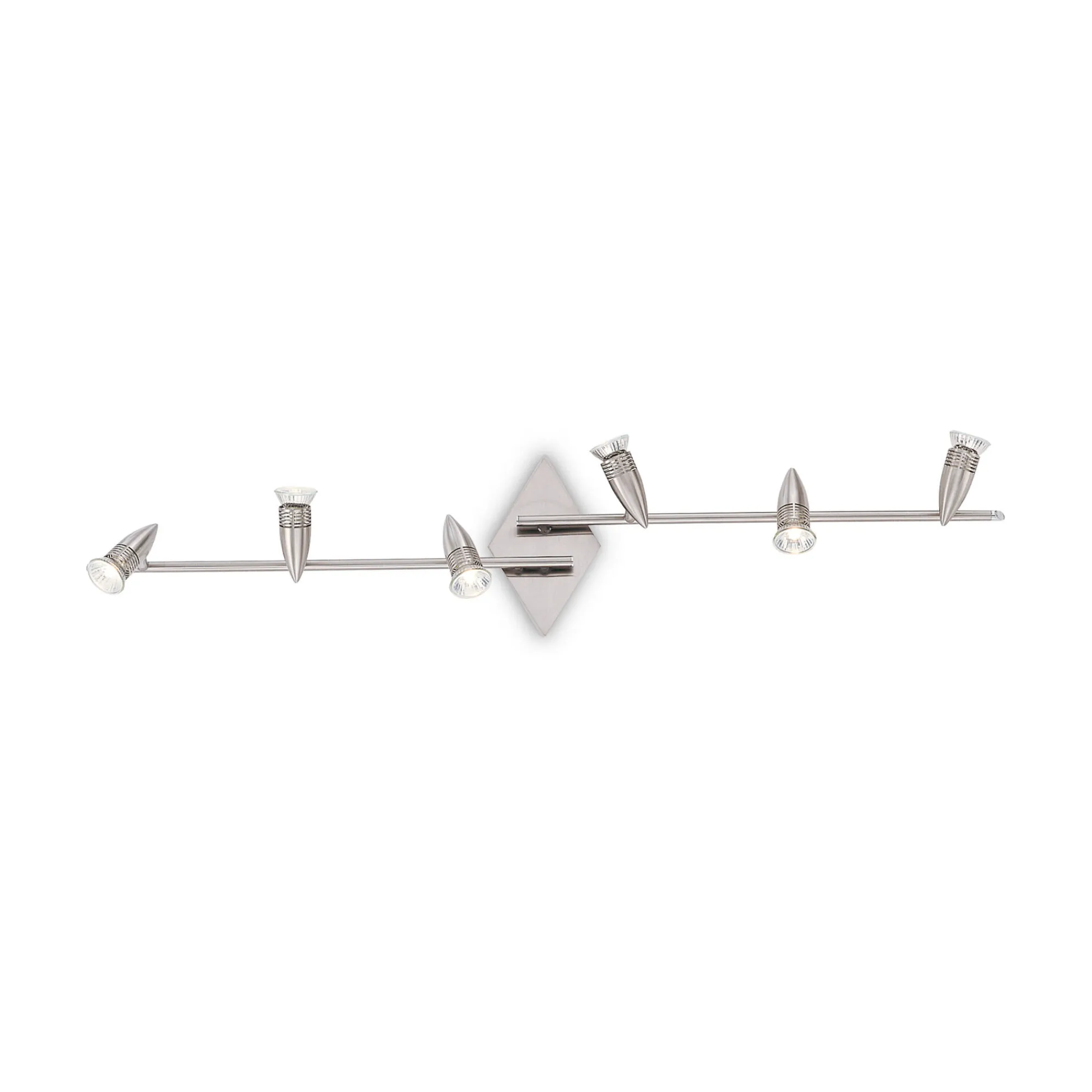Ideal-Lux - Lampada da soffitto ALFA PL6 NICKEL, 107 x 22 x h16 cm,<Dmora Fashion