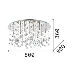 Ideal-Lux - Lampada da soffitto MOONLIGHT PL15 , 80 x 80 x h36 cm,<Dmora Best Sale