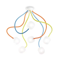 Ideal-Lux - Lampada da soffitto OCTOPUS PL6 COLOR, 50 x 50 x h34 cm,<Dmora Discount