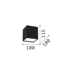Ideal-Lux - Lampada da soffitto KUBIKO PL , 10 x 10 x h12 cm,<Dmora Discount