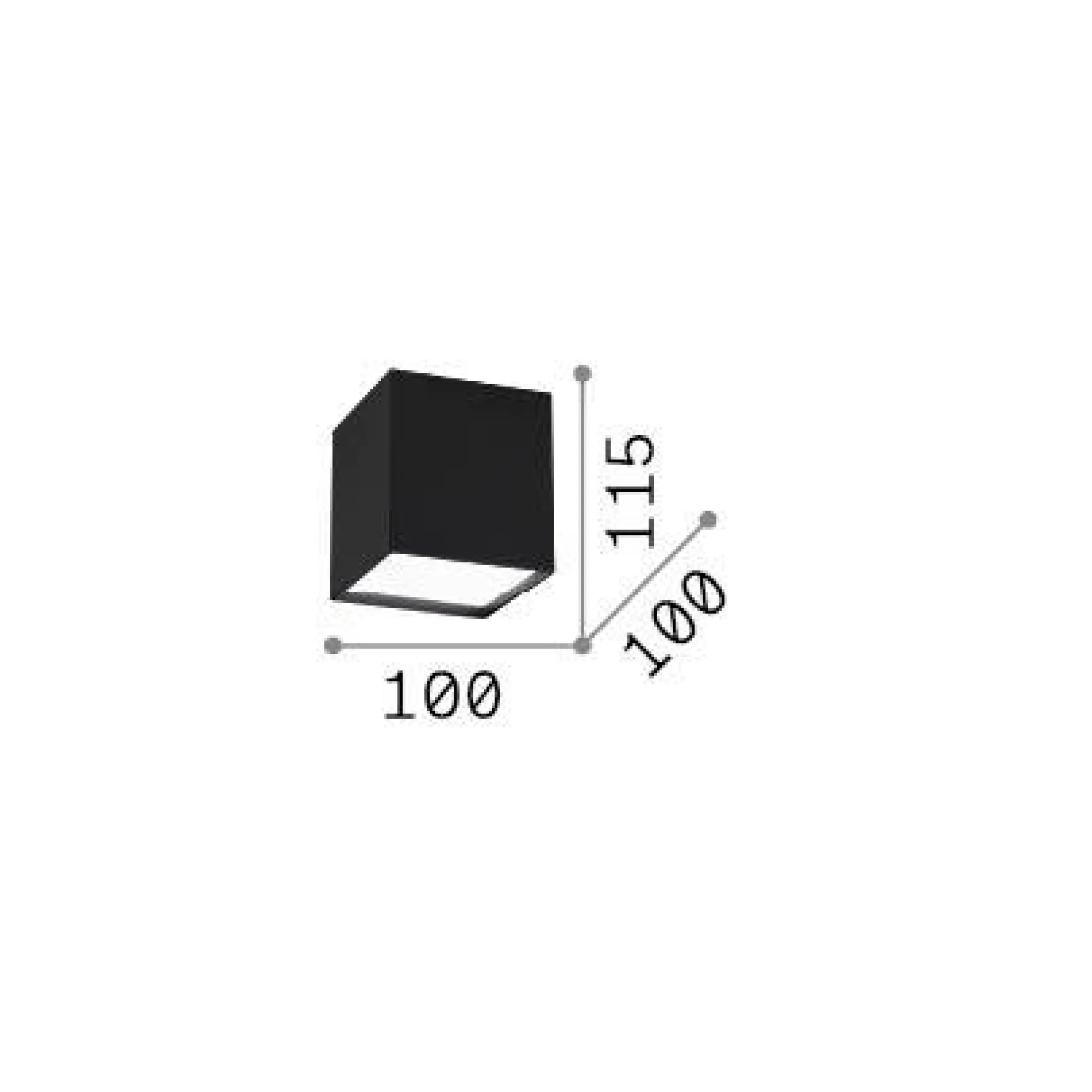 Ideal-Lux - Lampada da soffitto KUBIKO PL , 10 x 10 x h12 cm,<Dmora Discount