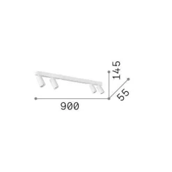 Ideal-Lux - Lampada da soffitto PROFILO PL4 , 90 x 6 x h15 cm,<Dmora Cheap