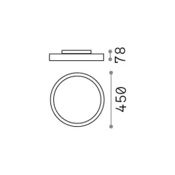 Ideal-Lux - Lampada da soffitto FLY PL D45 3000K , 45 x 45 x h8 cm,<Dmora New