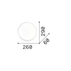 Ideal-Lux - Lampada da soffitto GEMMA PL D29 , 29 x 29 x h6 cm,<Dmora Flash Sale