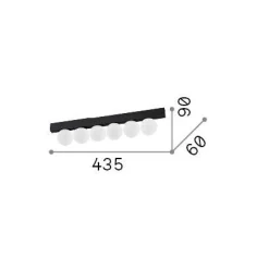 Ideal-Lux - Lampada da soffitto PING PONG PL6 , 44 x 6 x h9 cm,<Dmora Best