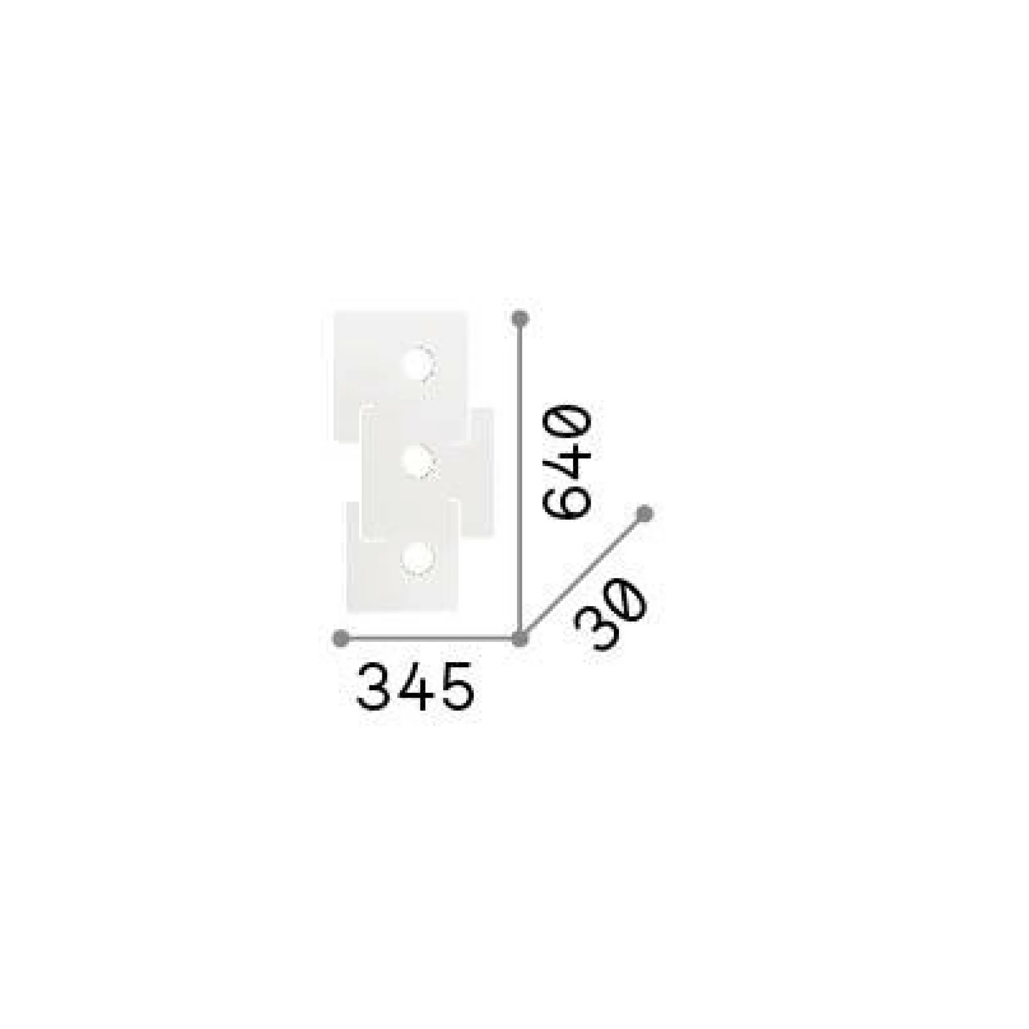 Ideal-Lux - Lampada da soffitto TOTEM PL3, Made in Italy, 64 x 35 x h3 cm,<Dmora Outlet