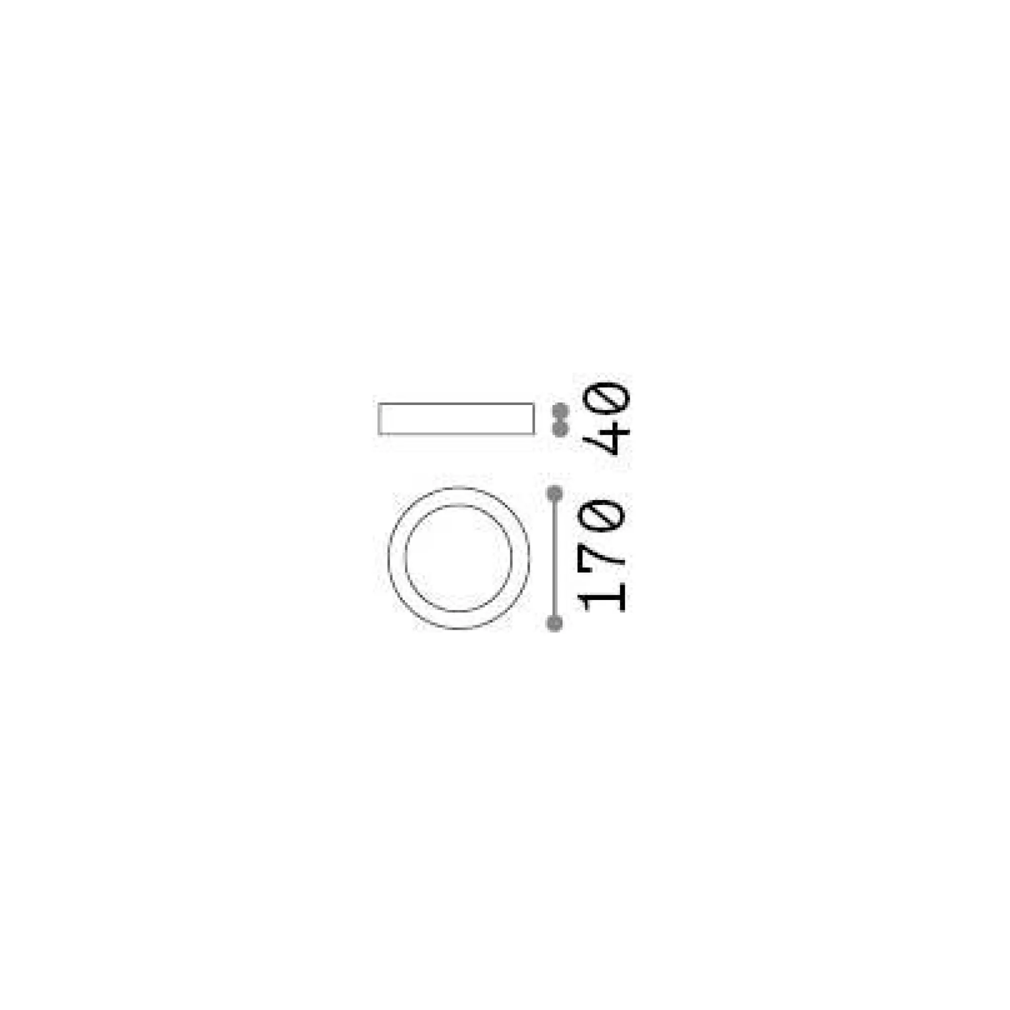 Ideal-Lux - Lampada da soffitto UNIVERSAL PL D17 ROUND 4000K, 17 x 17 x h4 cm,<Dmora Outlet
