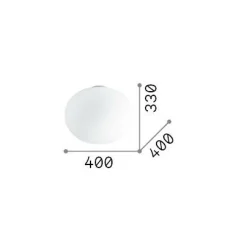 Ideal-Lux - Lampada da soffitto COTTON PL1 D40 , 40 x 40 x h33 cm,<Dmora Fashion