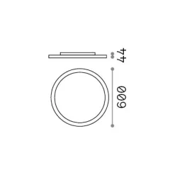 Ideal-Lux - Lampada da soffitto FLY SLIM PL D60 3000K, 60 x 60 x h4 cm,<Dmora New