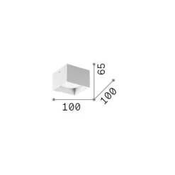 Ideal-Lux - Lampada da soffitto SPIKE PL1 SQUARE , 10 x 10 x h7 cm,<Dmora Cheap