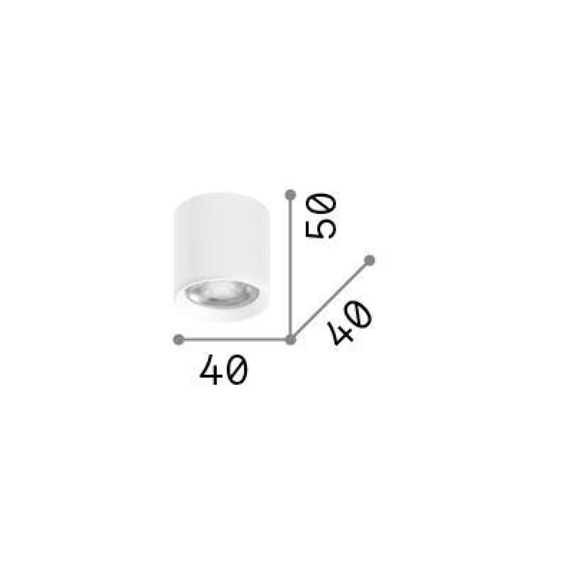 Ideal-Lux - Lampada da soffitto DOT PL ROUND 3000K, 4 x 4 x h5 cm,<Dmora Cheap