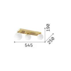 Ideal-Lux - Lampada da soffitto PENTA PL3, 54 x 25 x h19 cm,<Dmora New