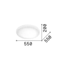 Ideal-Lux - Lampada da soffitto ATRIUM PL D55, 55 x 55 x h20 cm,<Dmora New