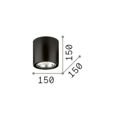 Ideal-Lux - Lampada da soffitto MOOD PL1 D15 ROUND , 15 x 15 x h15 cm,<Dmora Shop