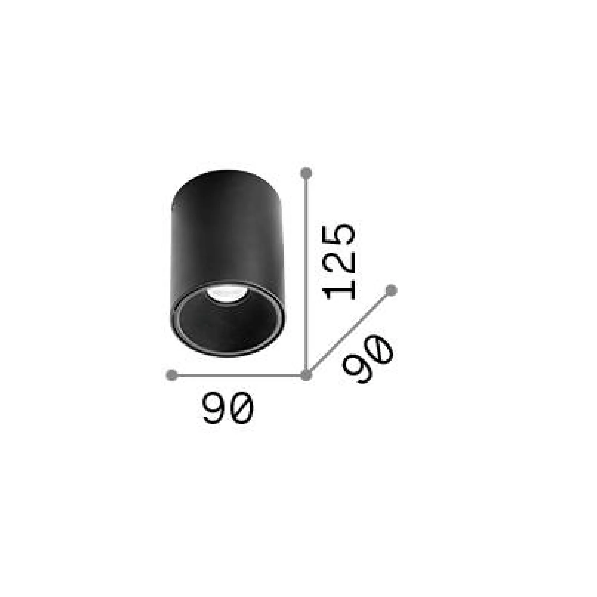 Ideal-Lux - Lampada da soffitto NITRO PL ROUND D09 , 9 x 9 x h13 cm,<Dmora Outlet