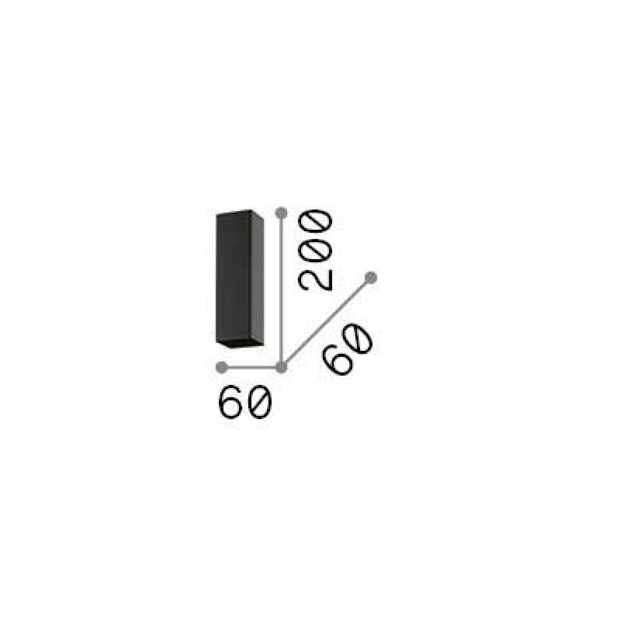 Ideal-Lux - Lampada da soffitto SKY PL1 H20 , 6 x 6 x h20 cm,<Dmora Flash Sale