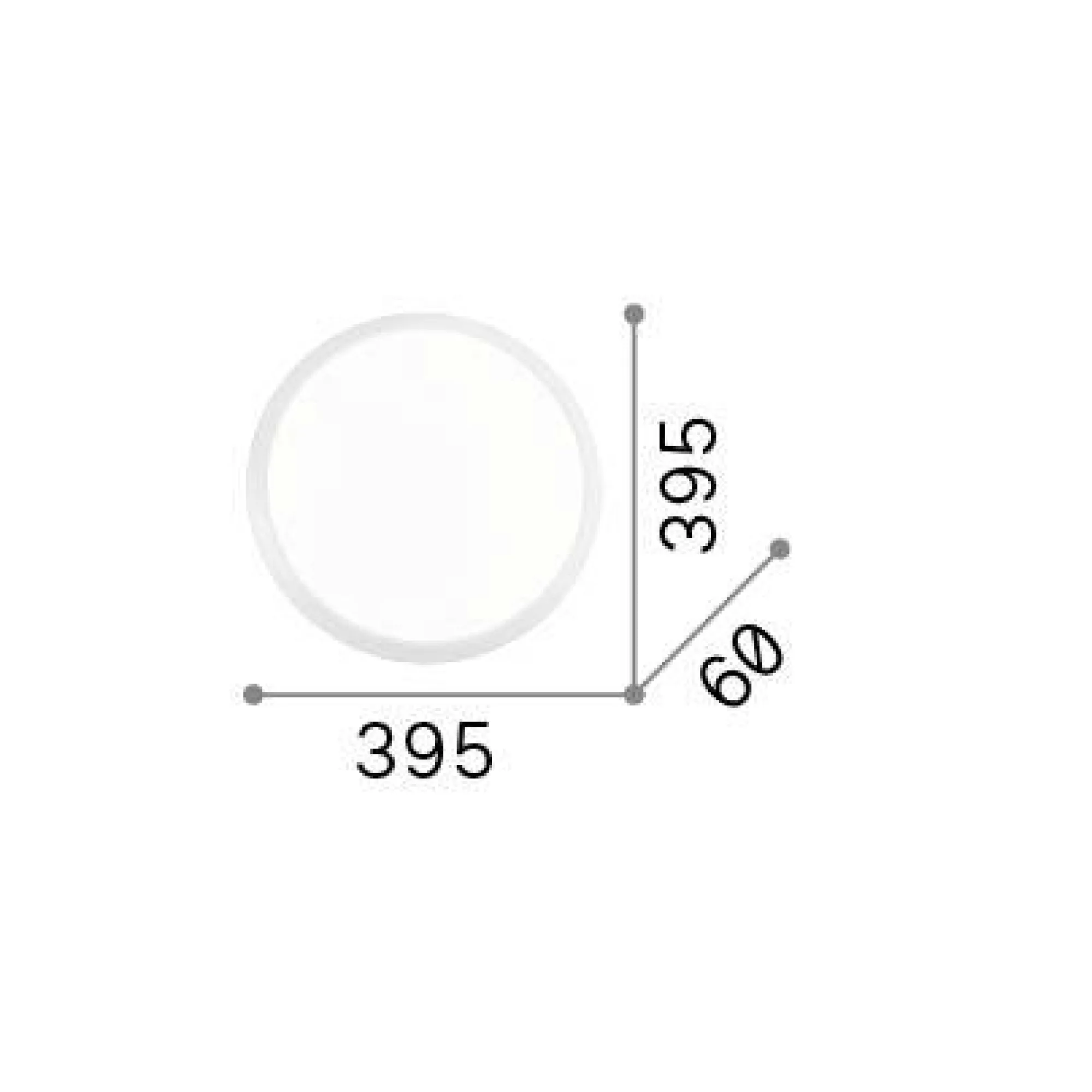 Ideal-Lux - Lampada da soffitto GEMMA PL D39 , 40 x 40 x h6 cm,<Dmora Cheap