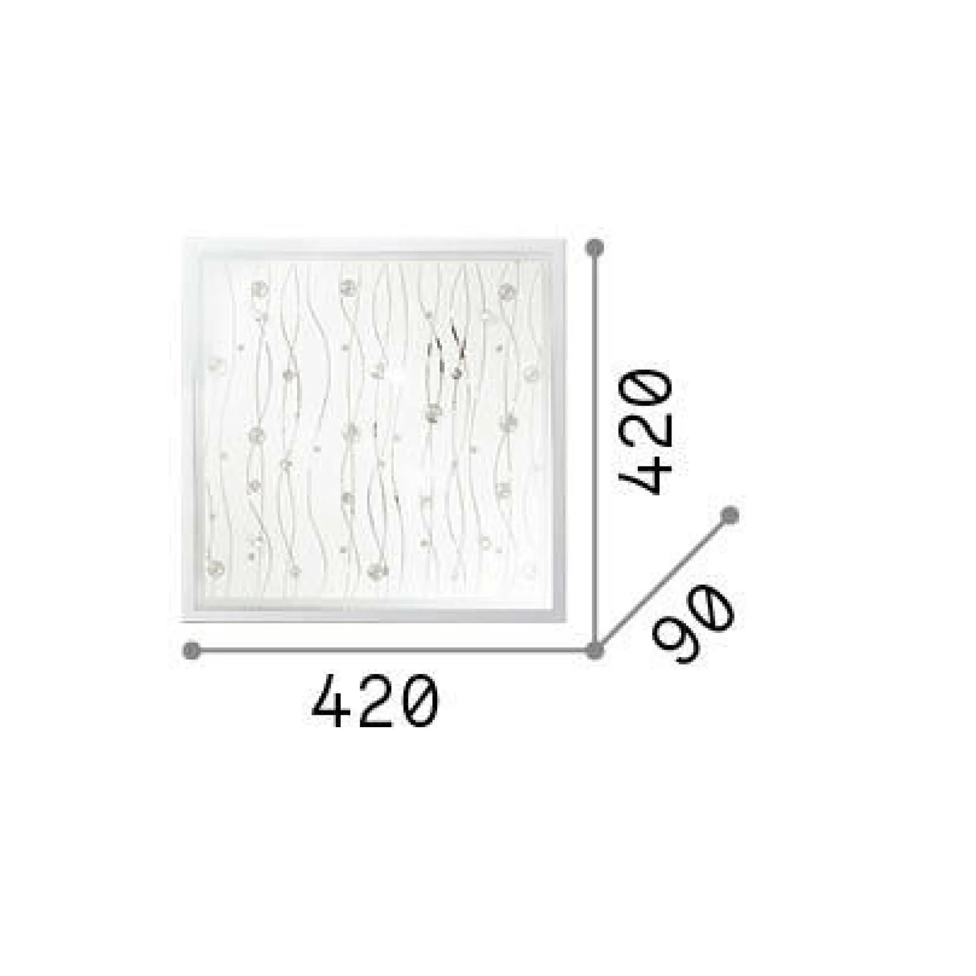 Ideal-Lux - Lampada da soffitto OCEAN PL3 , 42 x 9 x h42 cm,<Dmora Online
