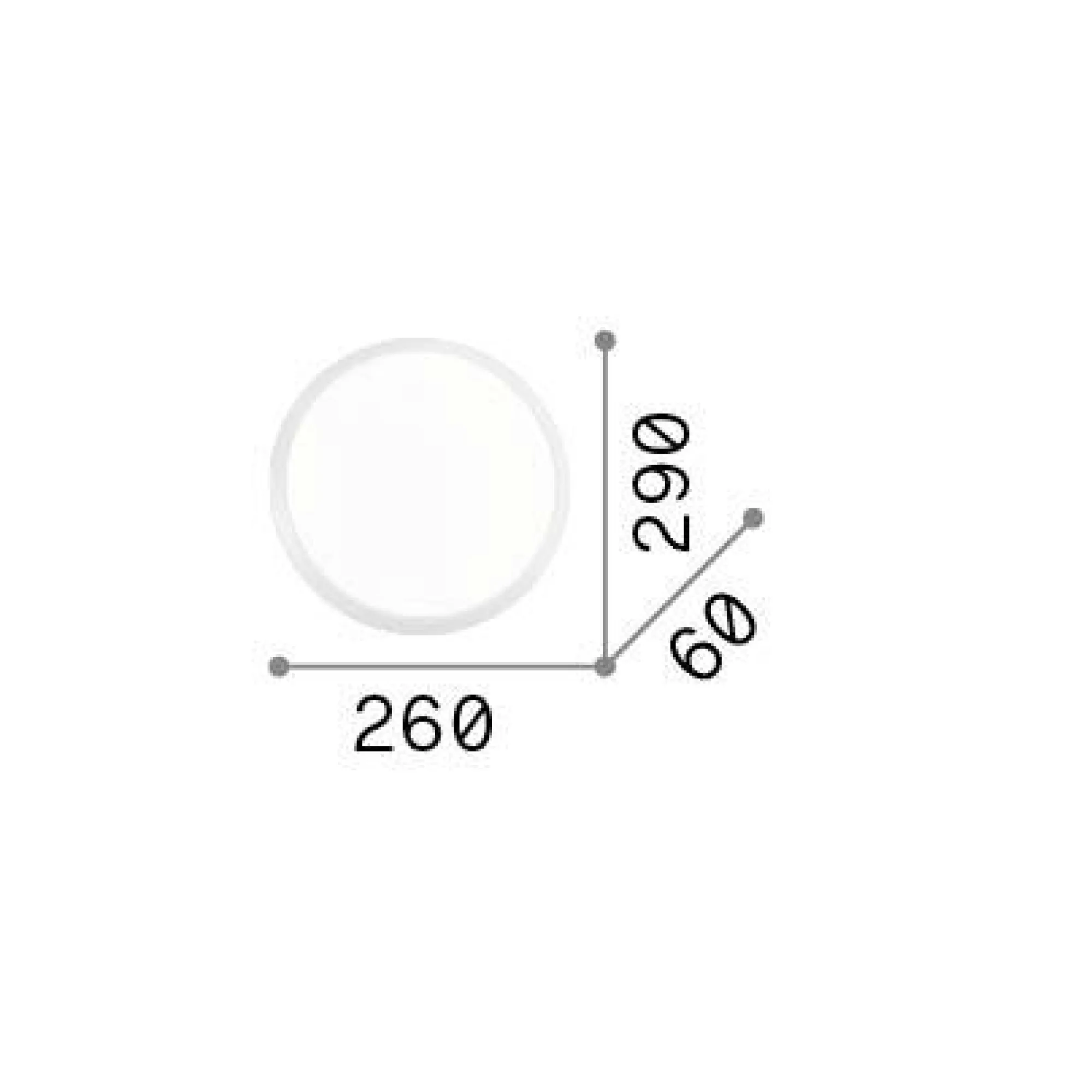Ideal-Lux - Lampada da soffitto GEMMA PL D29 , 29 x 29 x h6 cm,<Dmora Sale