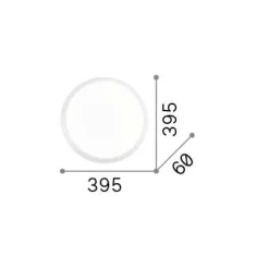 Ideal-Lux - Lampada da soffitto GEMMA PL D39 , 40 x 40 x h6 cm,<Dmora Best Sale