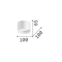 Ideal-Lux - Lampada da soffitto SPIKE PL1 ROUND , 10 x 10 x h7 cm,<Dmora Flash Sale