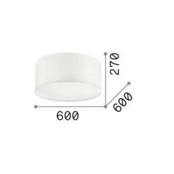 Ideal-Lux - Lampada da soffitto WHEEL PL5, 60 x 60 x h27 cm,<Dmora Sale