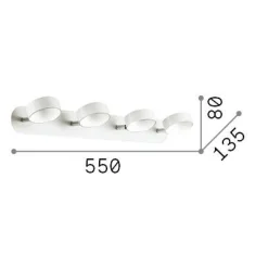 Ideal-Lux - Lampada da soffitto OBY PL4, 55 x 8 x h14 cm,<Dmora Cheap