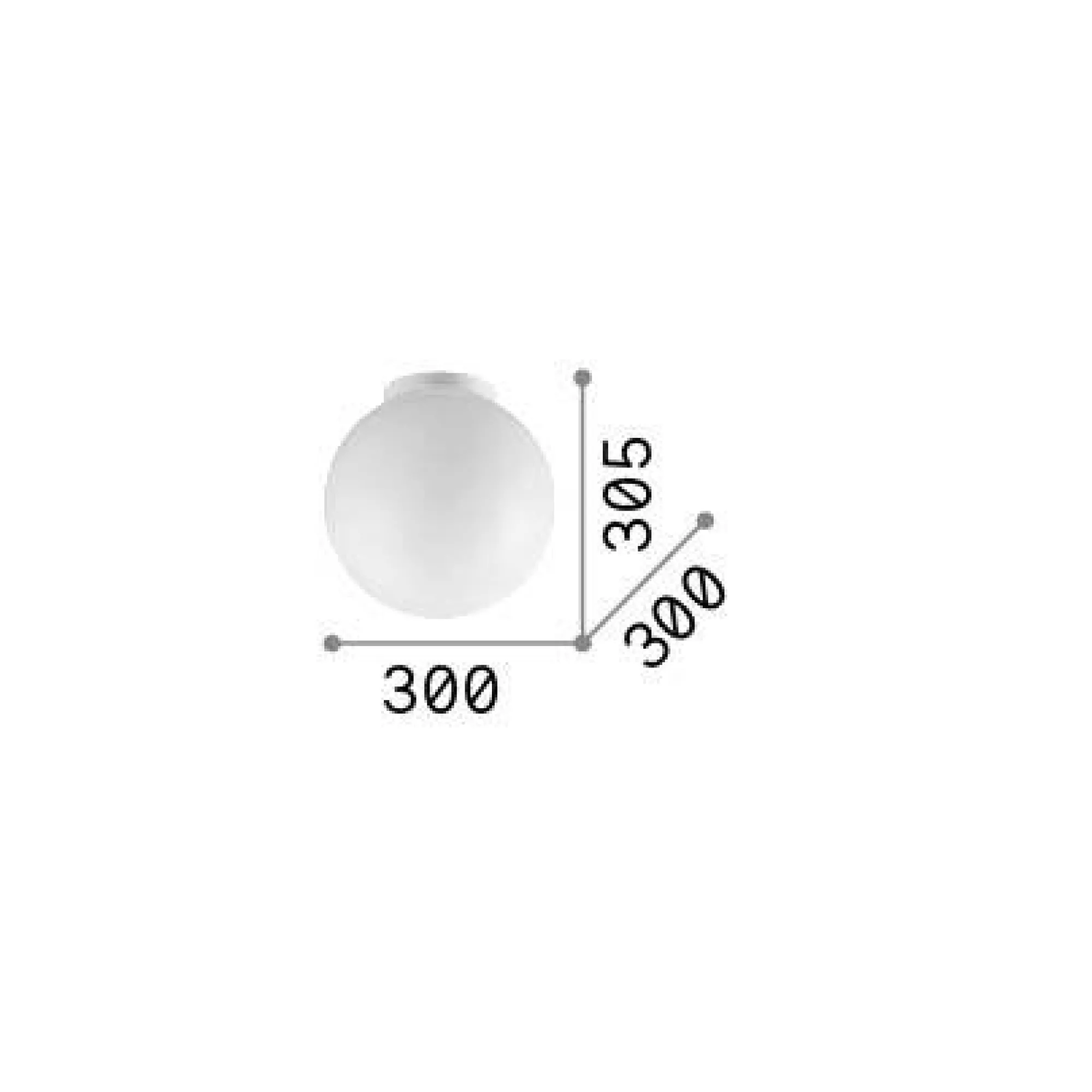 Ideal-Lux - Lampada da soffitto CARTA PL1 D30, 30 x 30 x h31 cm,<Dmora Cheap