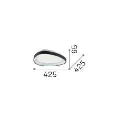 Ideal-Lux - Lampada da soffitto GEMINI PL D042 ON-OFF , 43 x 43 x h7 cm,<Dmora Cheap