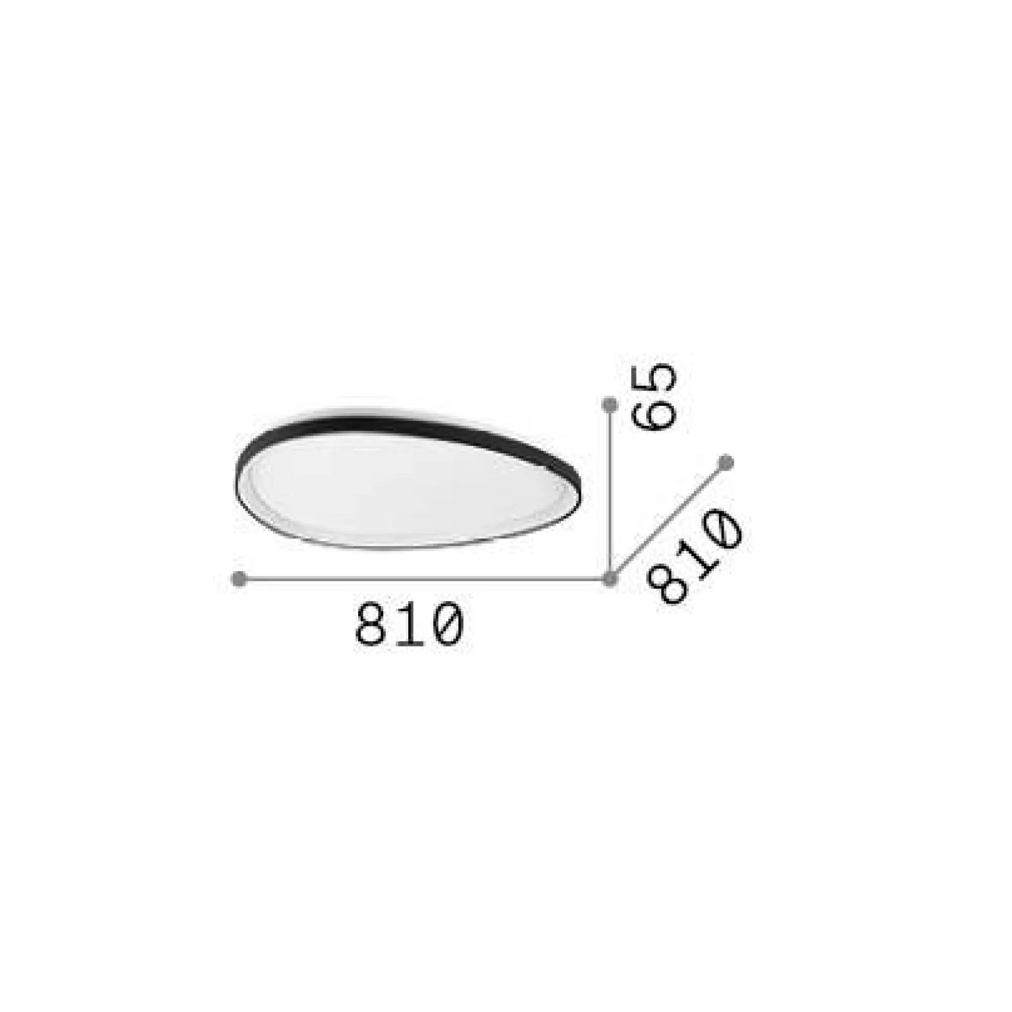 Ideal-Lux - Lampada da soffitto GEMINI PL D081 DALI/PUSH , 81 x 81 x h7 cm,<Dmora Outlet