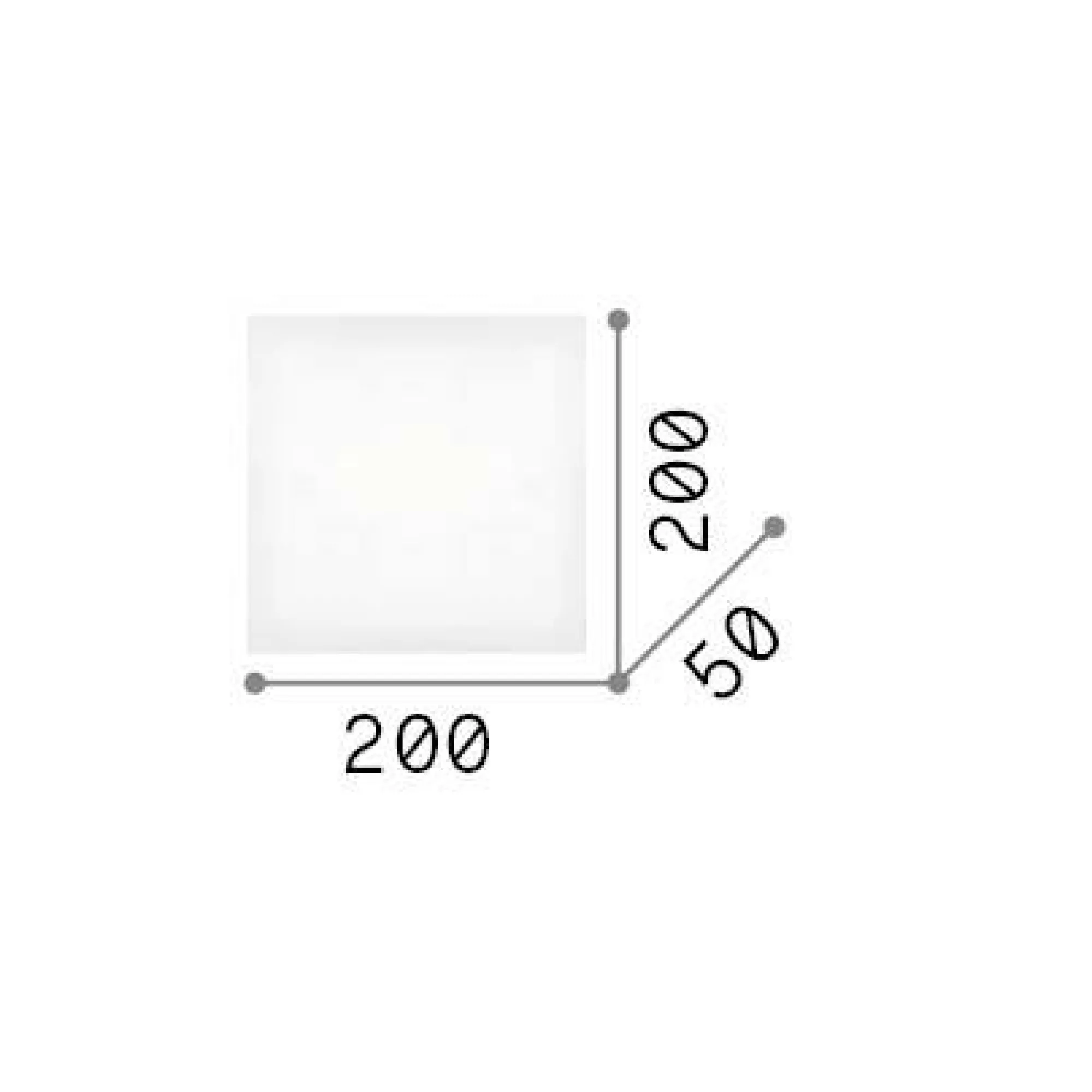 Ideal-Lux - Lampada da soffitto FLAT PL1 D20, 20 x 20 x h5 cm,<Dmora Clearance
