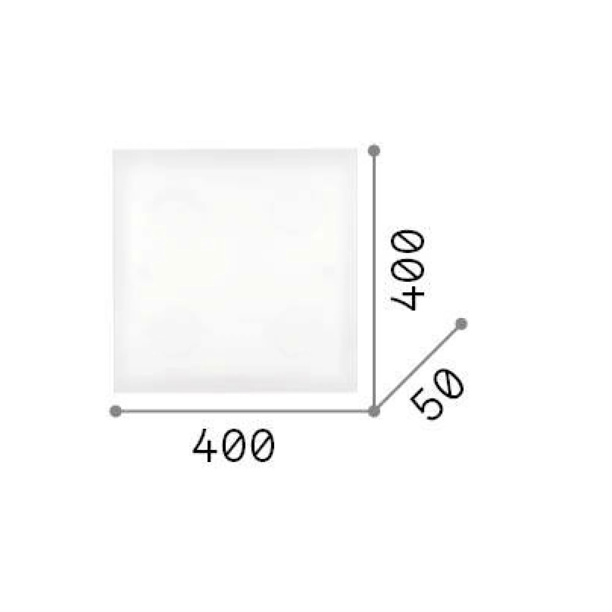 Ideal-Lux - Lampada da soffitto FLAT PL4 D40, 40 x 40 x h5 cm,<Dmora Hot