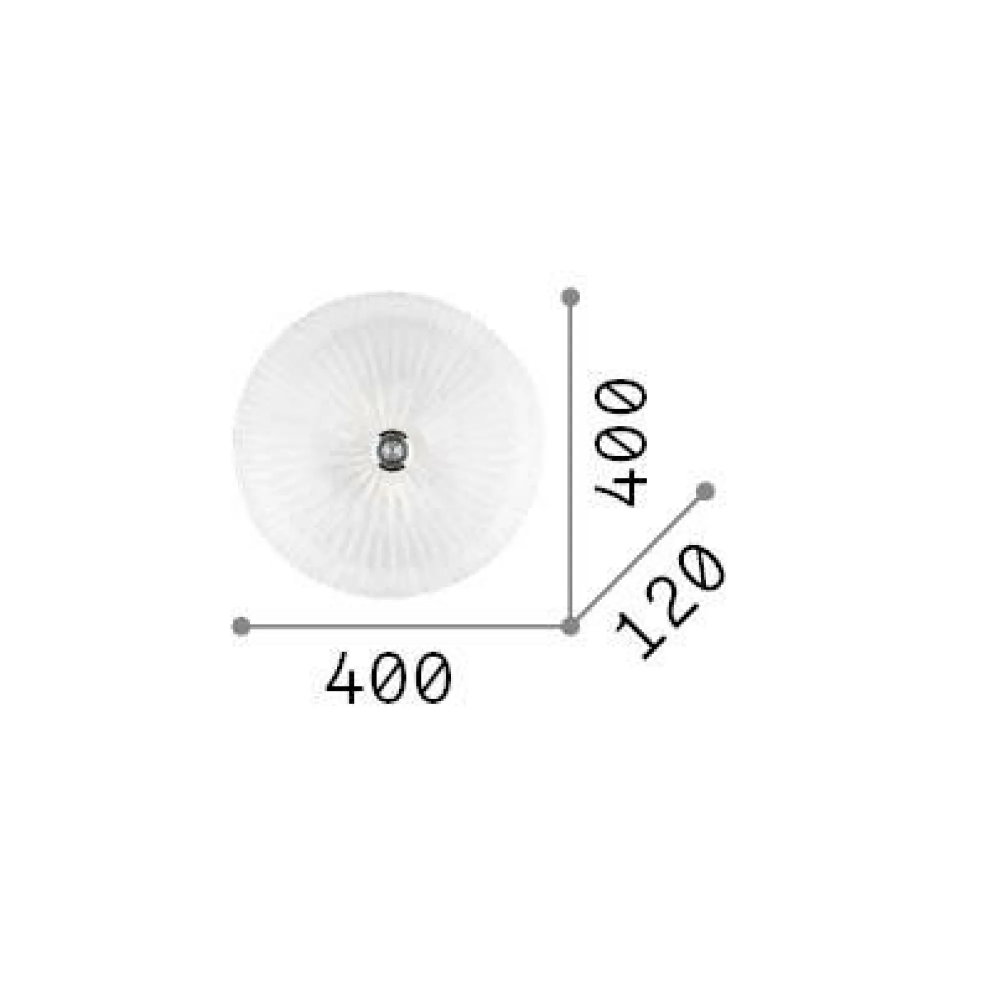 Ideal-Lux - Lampada da soffitto SHELL PL3 , 40 x 40 x h12 cm,<Dmora Hot