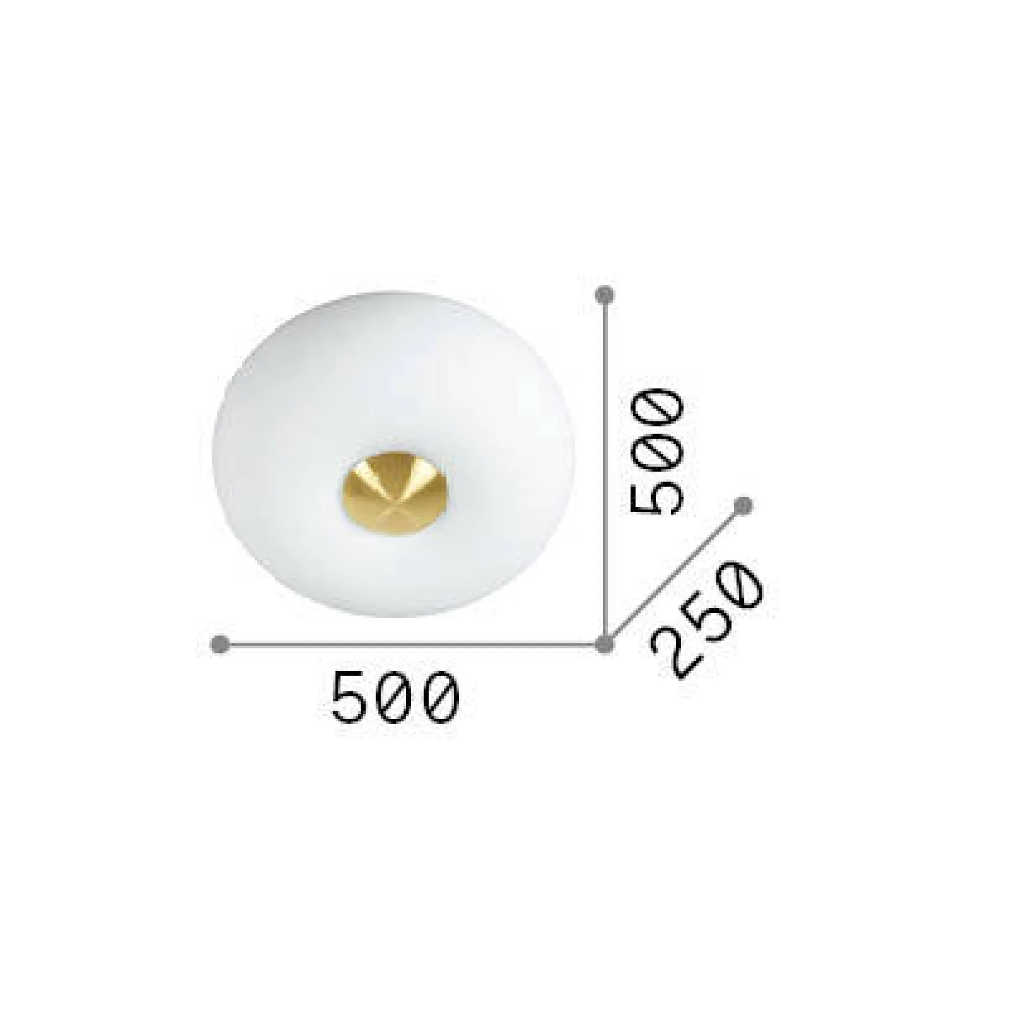 Ideal-Lux - Lampada da soffitto ARIZONA PL5, 50 x 50 x h25 cm,<Dmora Best Sale