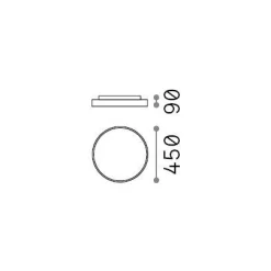 Ideal-Lux - Lampada da soffitto HALO PL D45 4000K, 45 x 45 x h9 cm,<Dmora Online