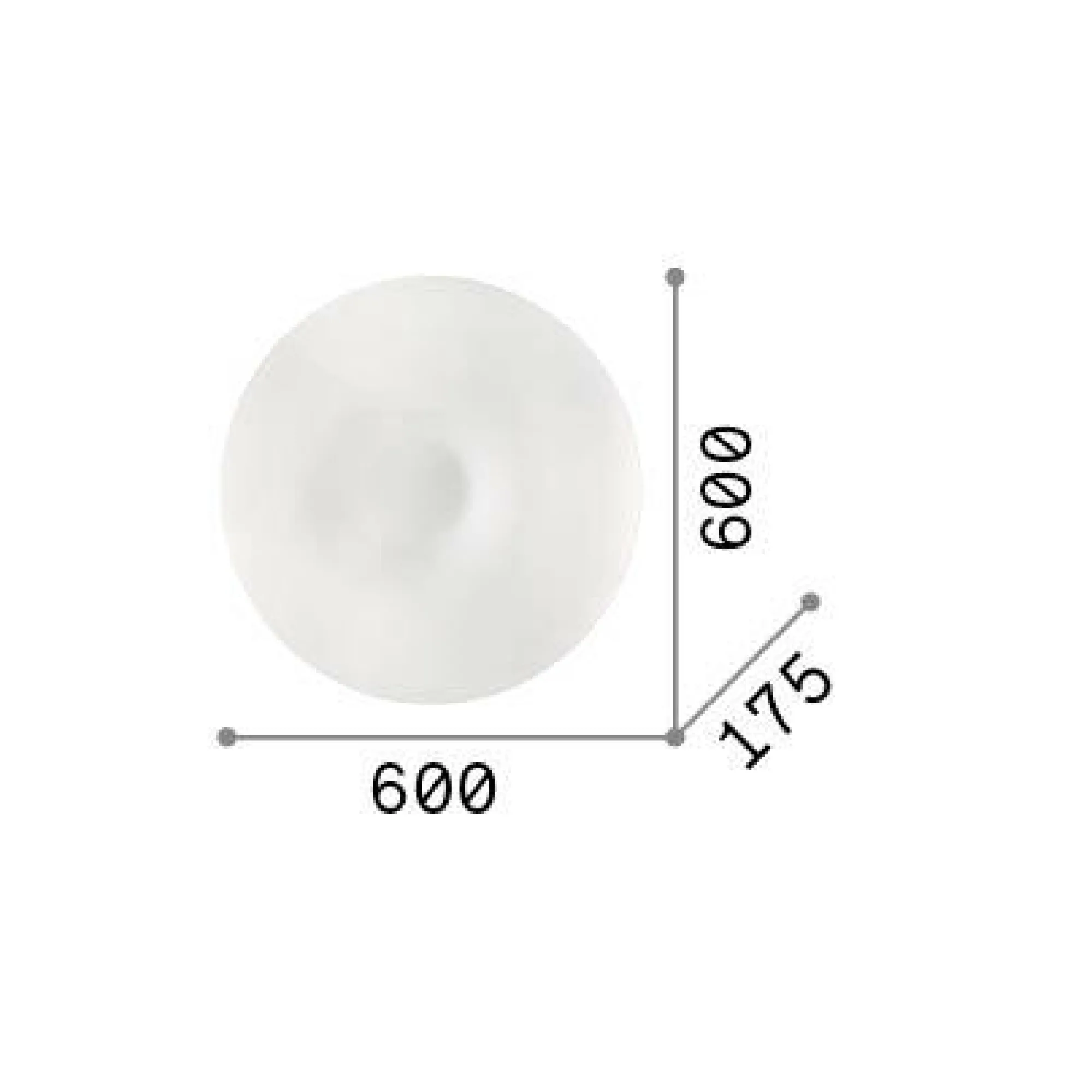 Ideal-Lux - Lampada da soffitto GLORY PL5 D60, 60 x 60 x h18 cm,<Dmora Outlet