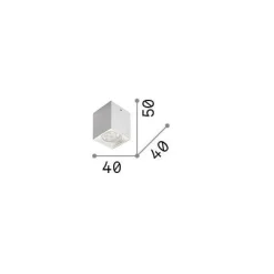 Ideal-Lux - Lampada da soffitto DOT PL SQUARE 3000K, 4 x 4 x h5 cm,<Dmora Fashion