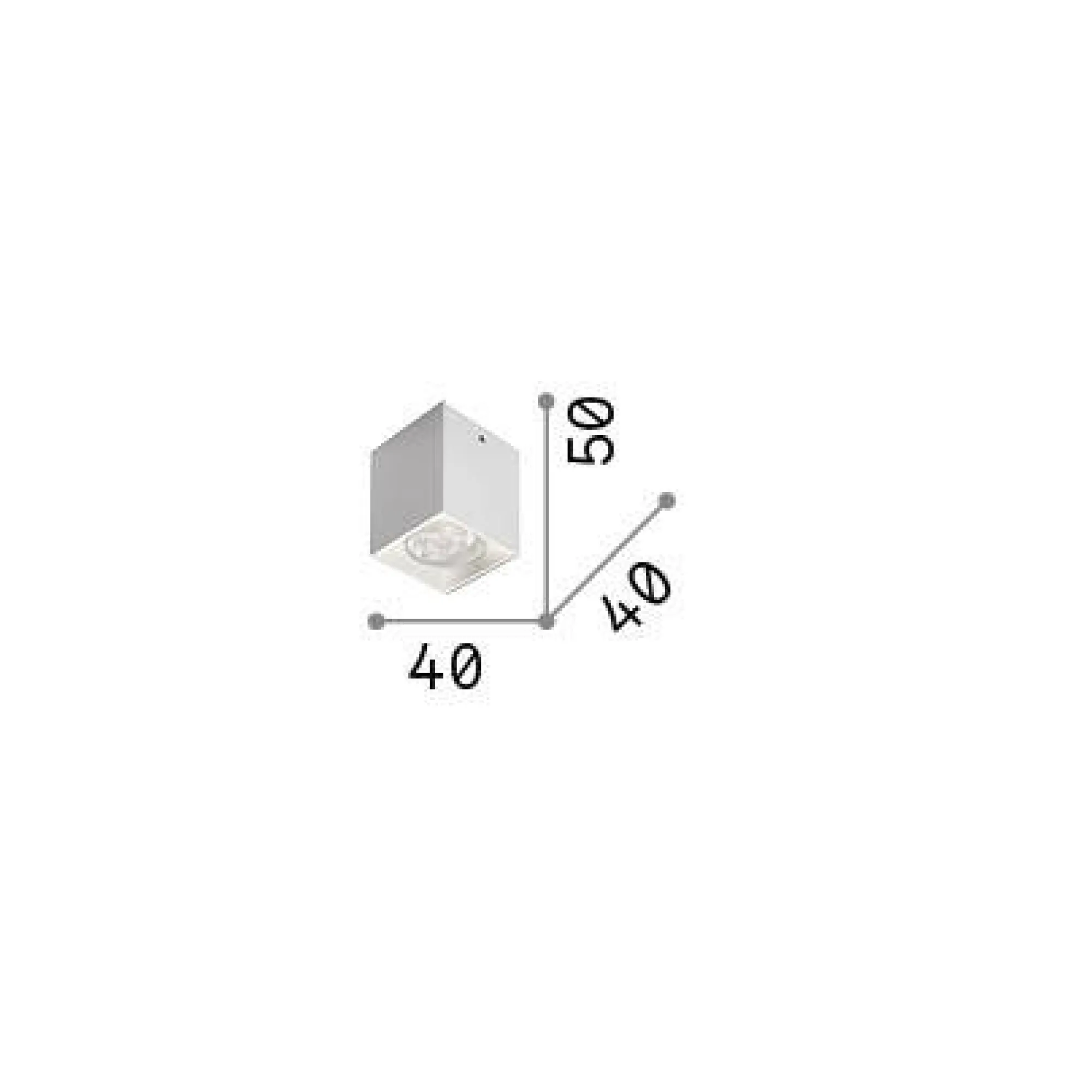 Ideal-Lux - Lampada da soffitto DOT PL SQUARE 3000K, 4 x 4 x h5 cm,<Dmora Fashion