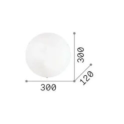 Ideal-Lux - Lampada da soffitto SIMPLY PL2, 30 x 30 x h12 cm,<Dmora Cheap