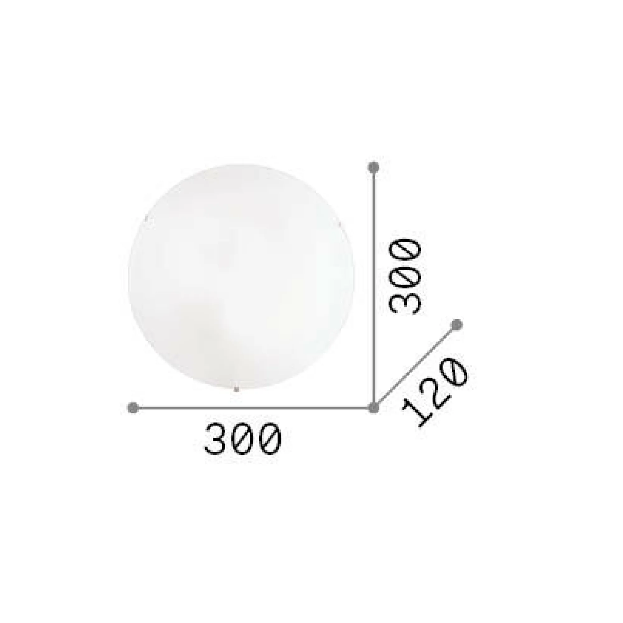 Ideal-Lux - Lampada da soffitto SIMPLY PL2, 30 x 30 x h12 cm,<Dmora Cheap