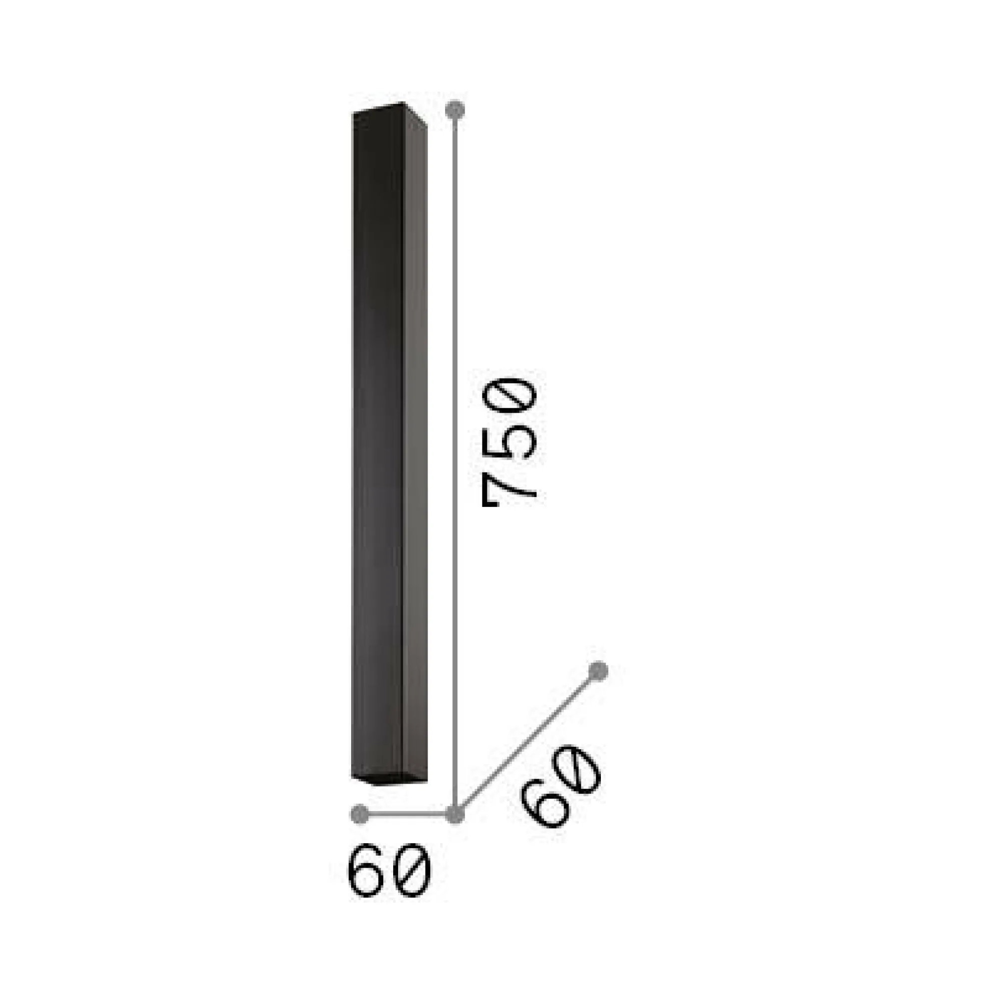 Ideal-Lux - Lampada da soffitto SKY PL1 H75 , 6 x 6 x h75 cm,<Dmora Store