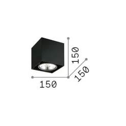 Ideal-Lux - Lampada da soffitto MOOD PL1 D15 SQUARE , 15 x 15 x h15 cm,<Dmora Online