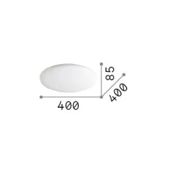 Ideal-Lux - Lampada da soffitto LEVEL PL D40, 40 x 40 x h9 cm,<Dmora Discount