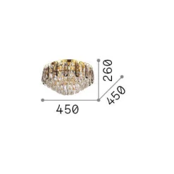 Ideal-Lux - Lampada da soffitto MAGNOLIA PL7, 45 x 45 x h26 cm,<Dmora Store