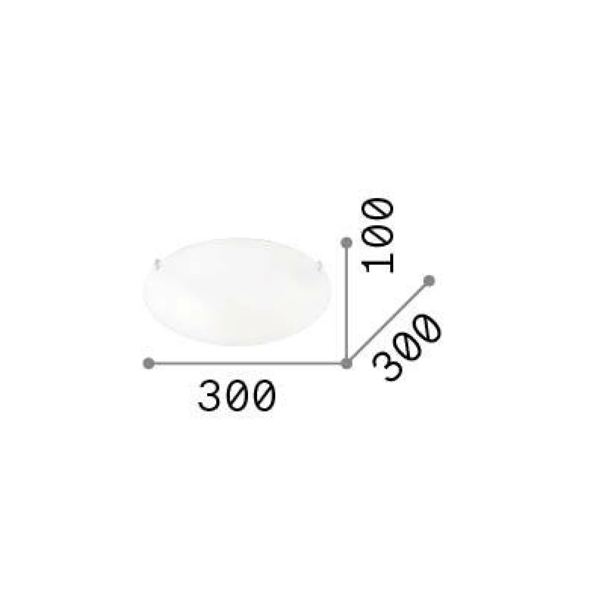 Ideal-Lux - Lampada da soffitto LANA PL2, 30 x 30 x h10 cm,<Dmora Best